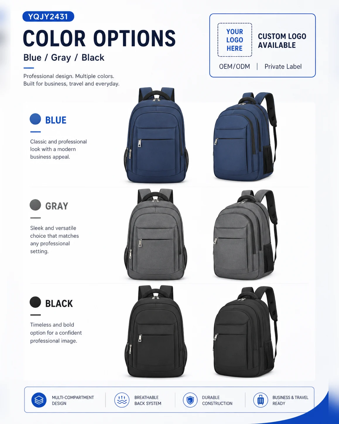 YQJY2431 Business Commuter Backpack 4