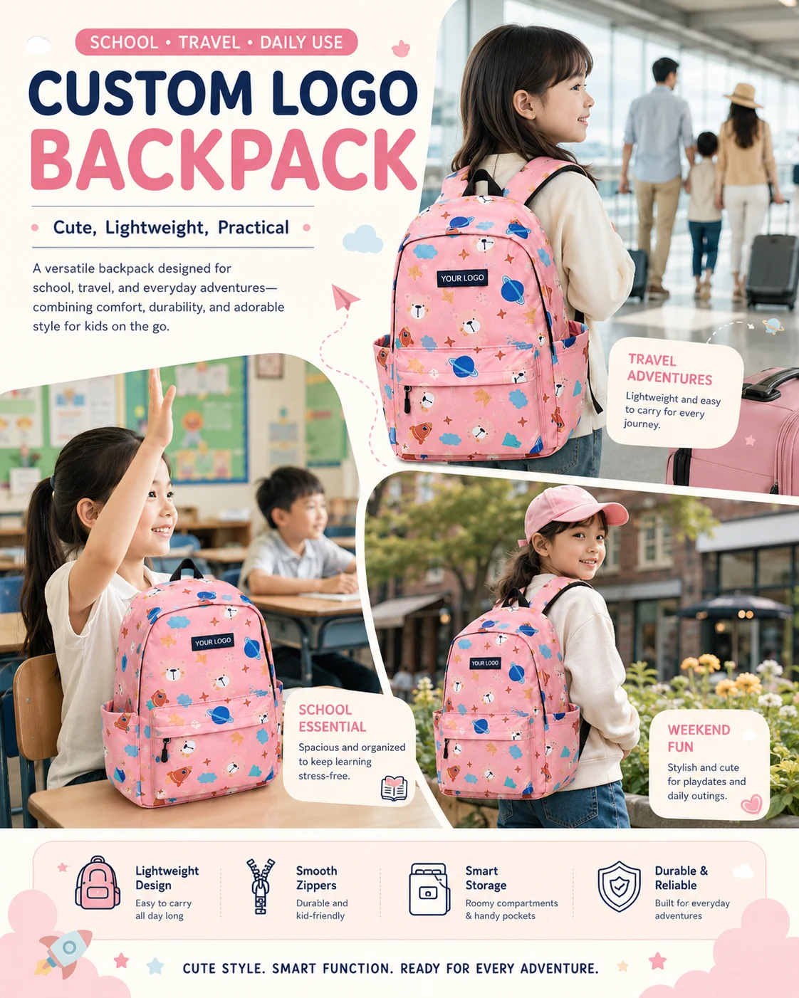 YYXJD5023 Kids School Backpack 2