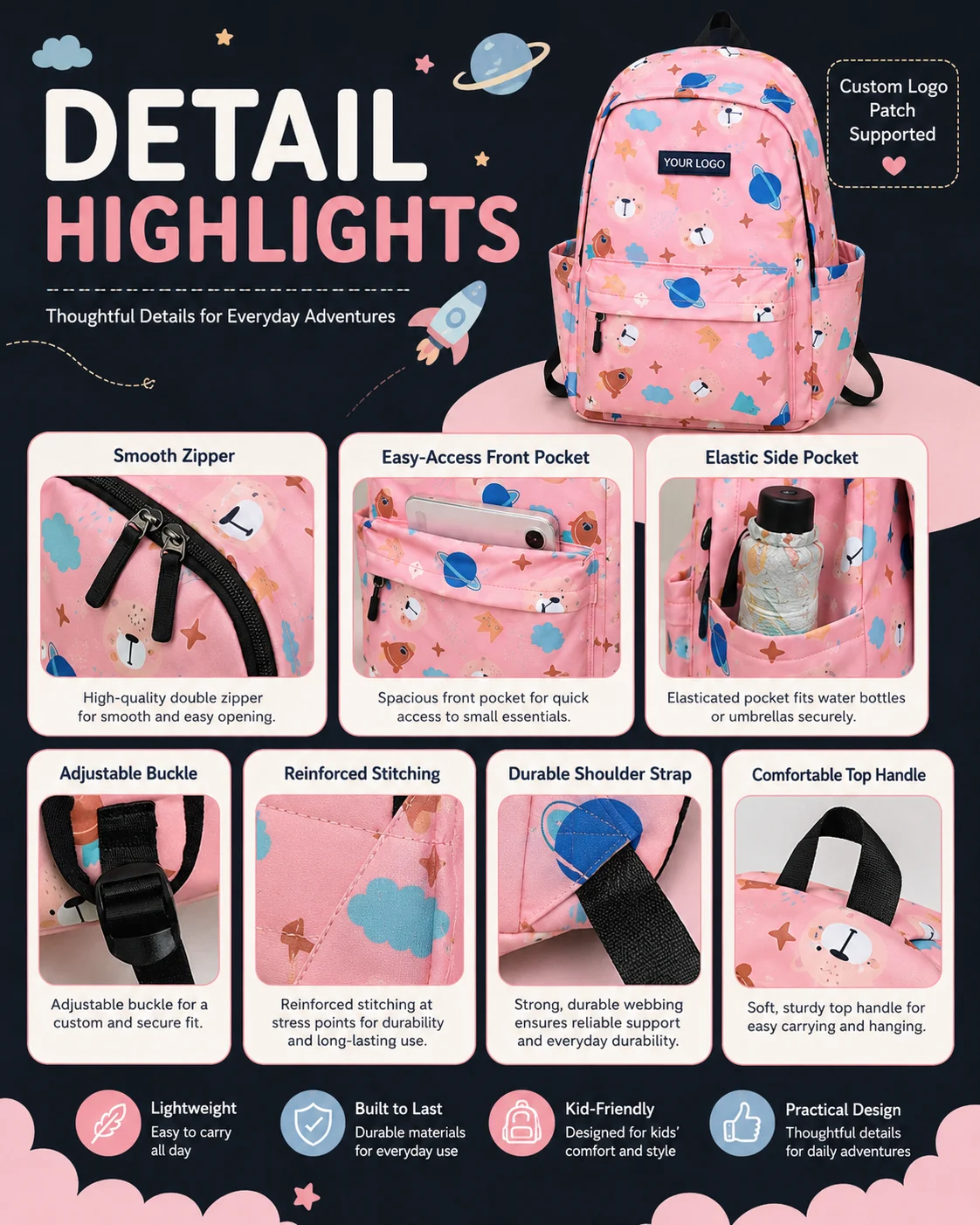 YYXJD5023 Kids School Backpack 5
