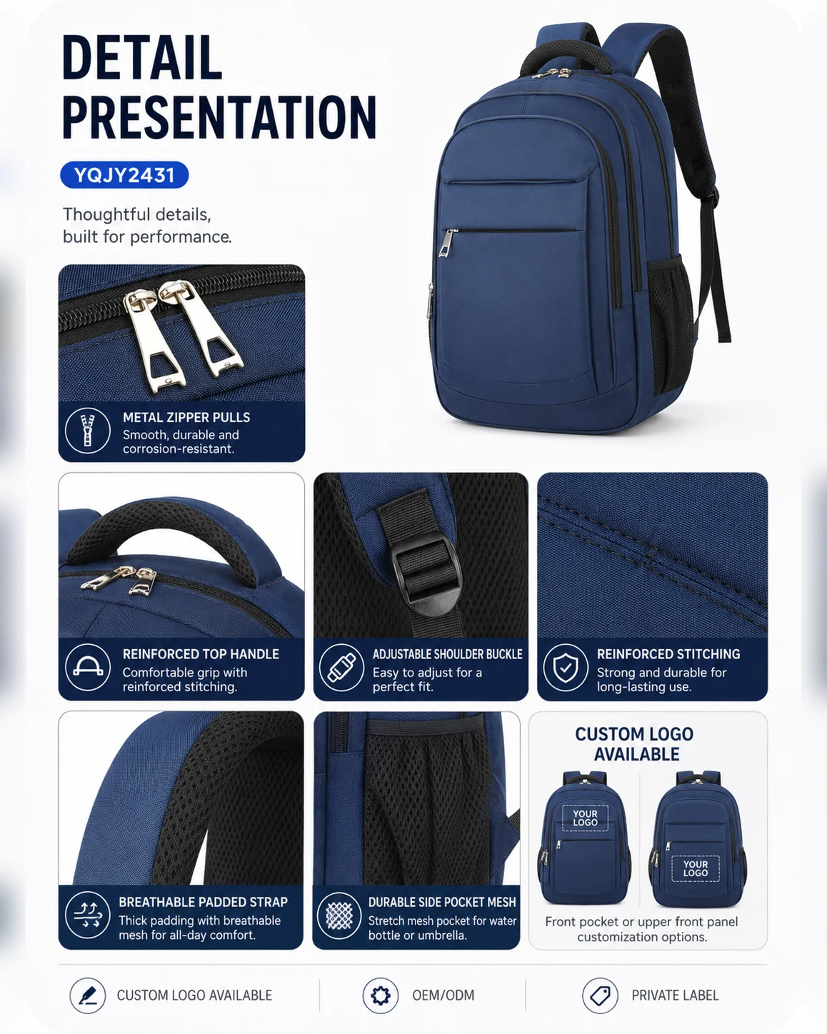 YQJY2431 Business Commuter Backpack 8