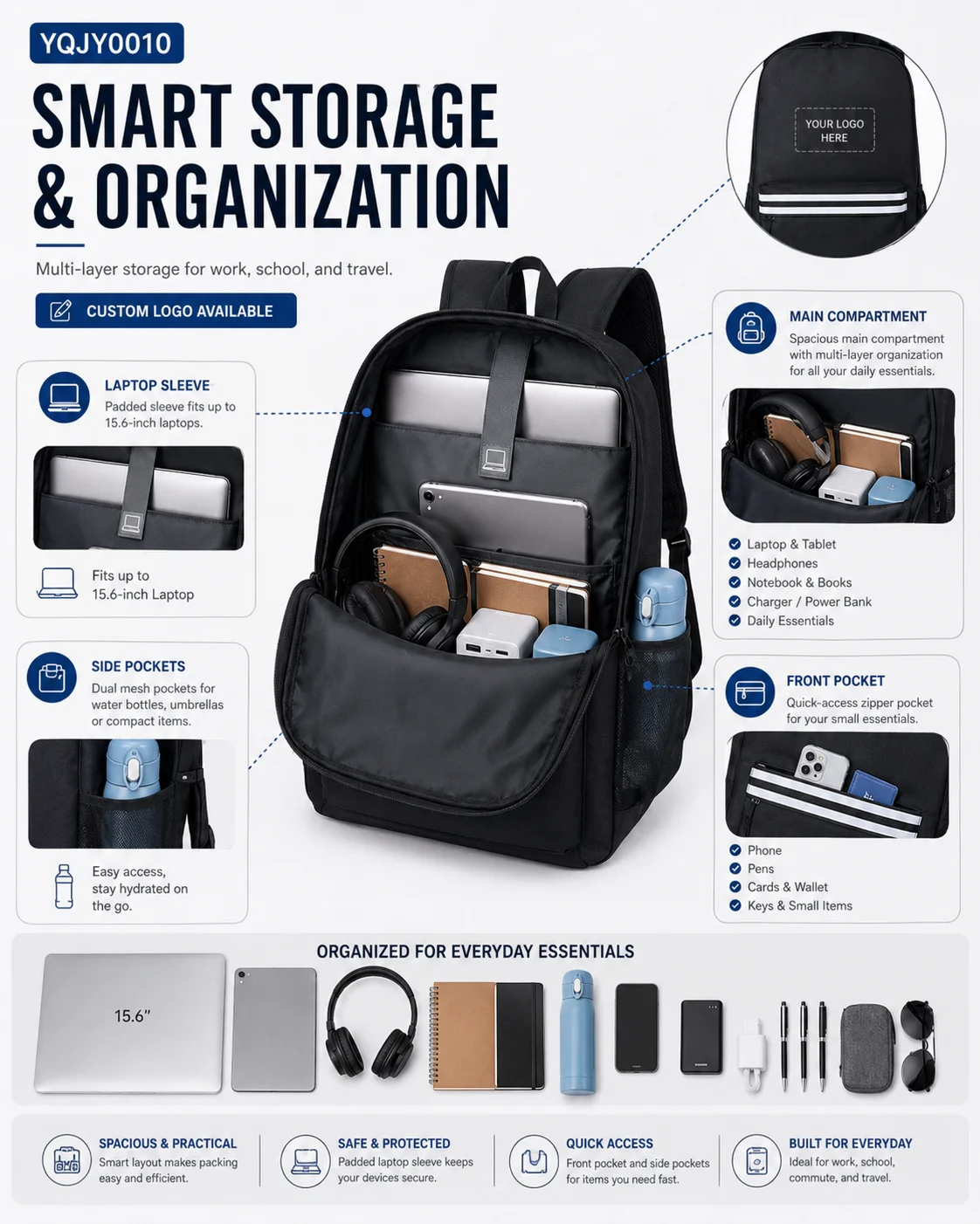 YQJY0010 School and Travel Backpack 6