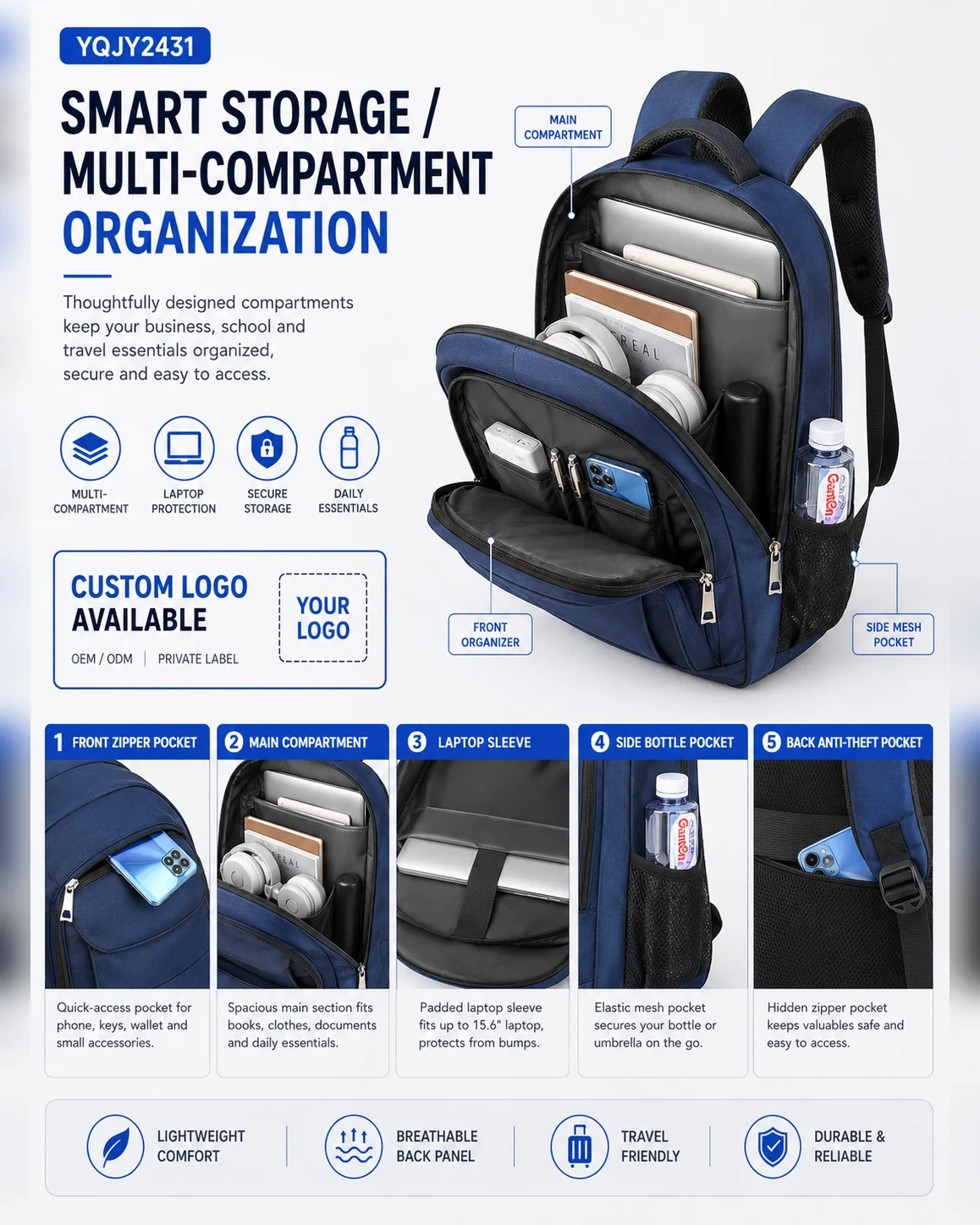 YQJY2431 Business Commuter Backpack 7