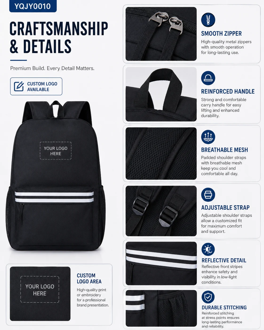 YQJY0010 School and Travel Backpack 8