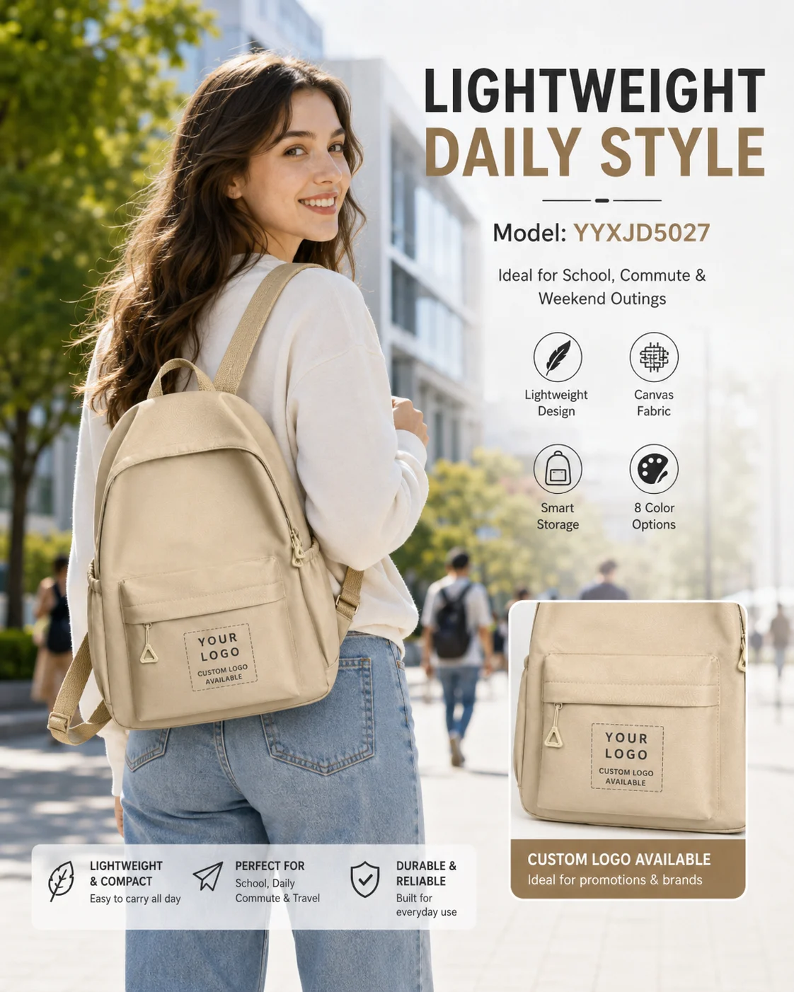 YYXJD5027 Canvas Mini Backpack 2