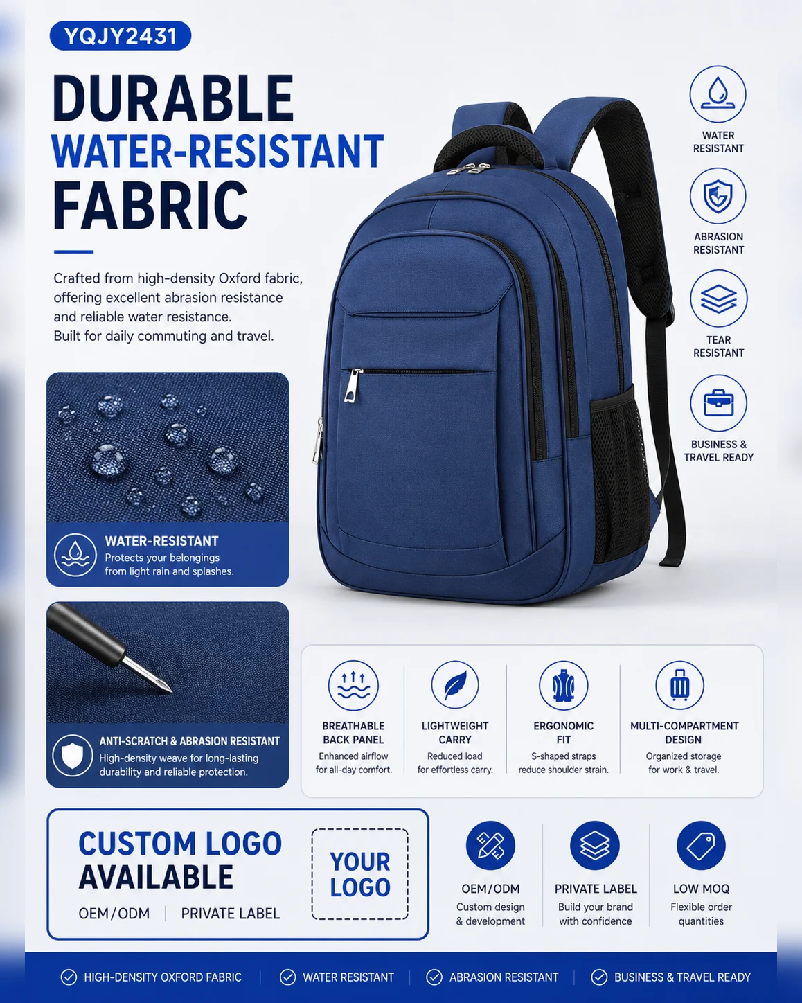 YQJY2431 Business Commuter Backpack 5