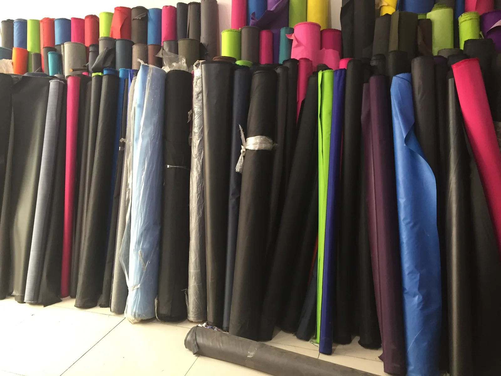 Fabric rolls for bag production